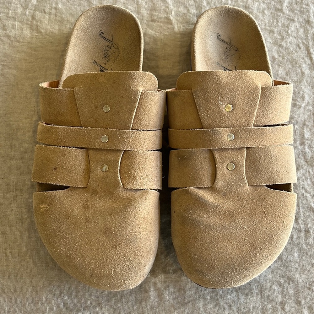 Free People Slip on Suede Mules